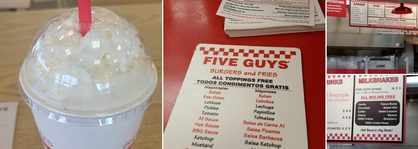 Five Guys Menu