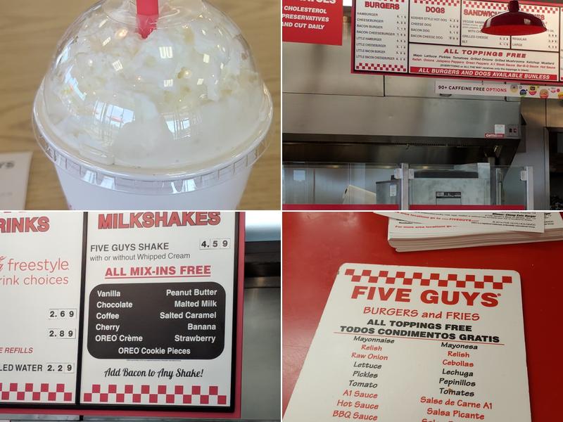 Five Guys Menu