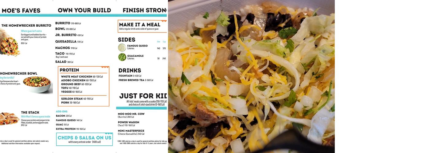 Moe's Southwest Grill Menu