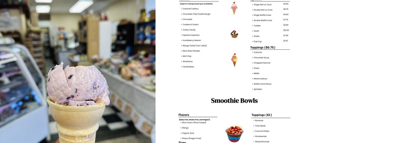 Custer County Candy Co Menu