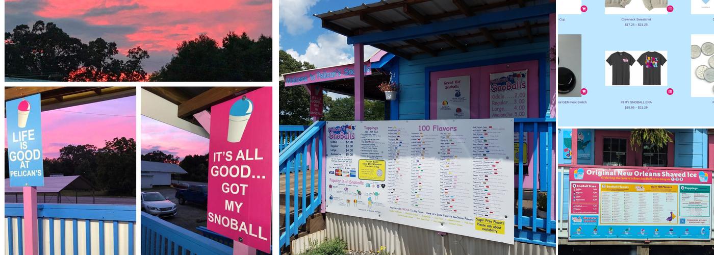 Pelican's SnoBalls Reidville Menu