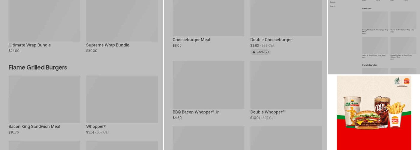 Burger King Menu