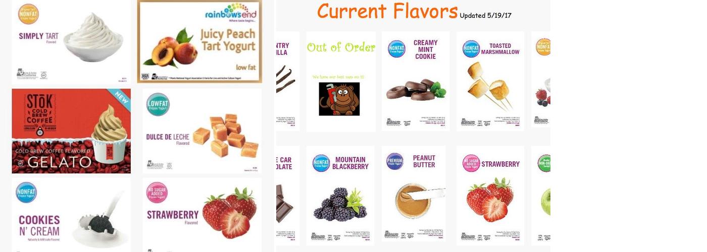 Corner Yogurt Menu
