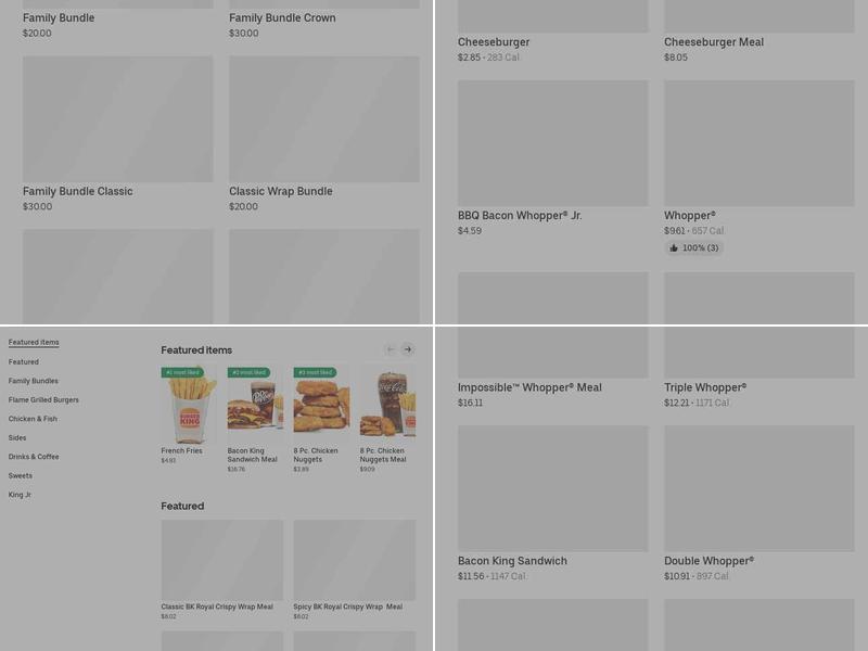 Burger King Menu