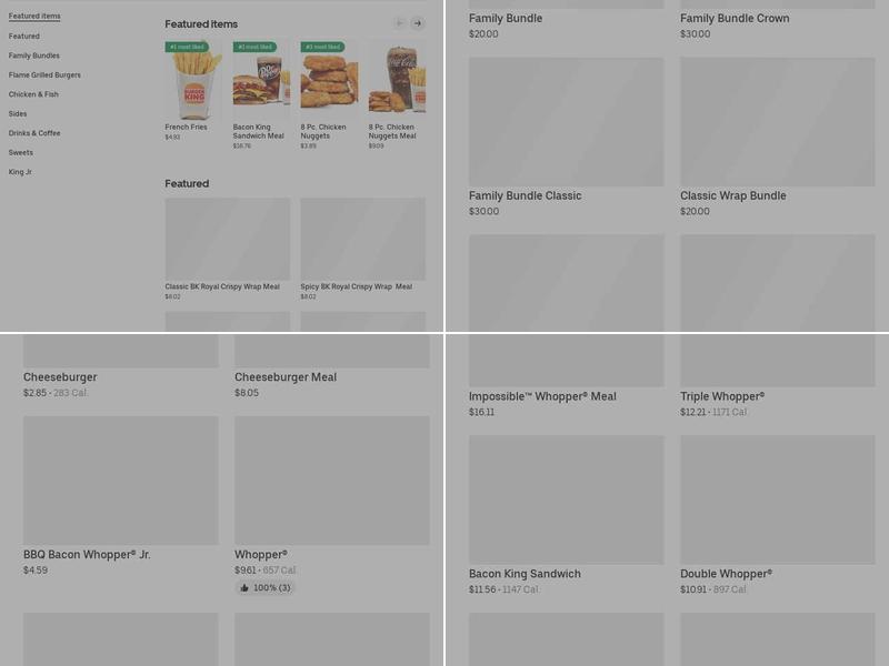 Burger King Menu