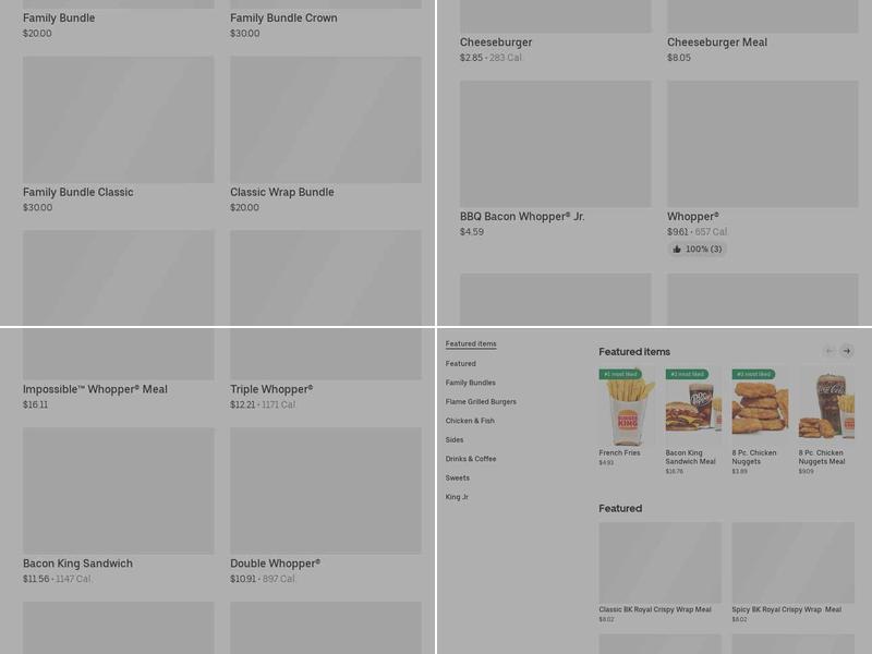 Burger King Menu