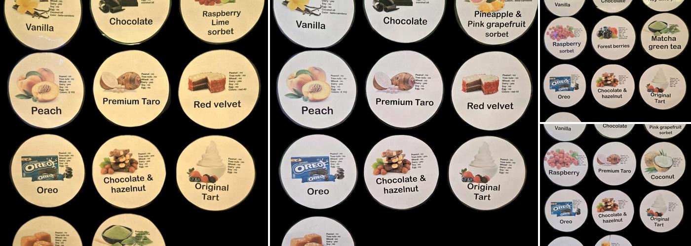 Fruitée Yogurt Menu