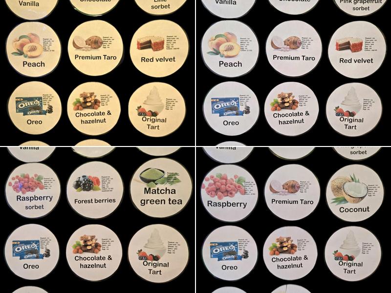 Fruitée Yogurt Menu