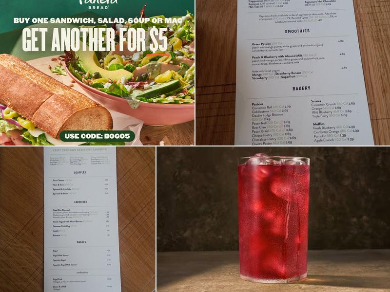 Panera Bread Menu