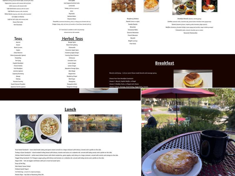 The Coffee House at University Circle Menu