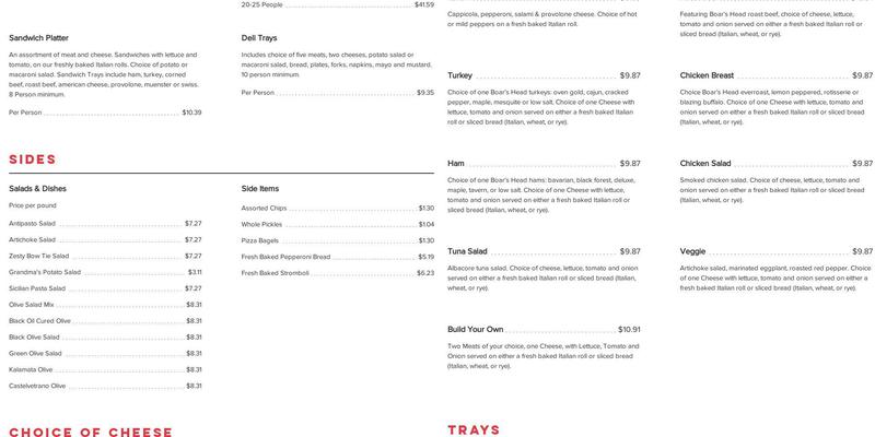 Farmer In The Deli Menu