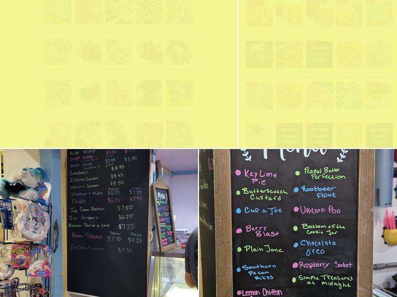 Simple Treasures Menu