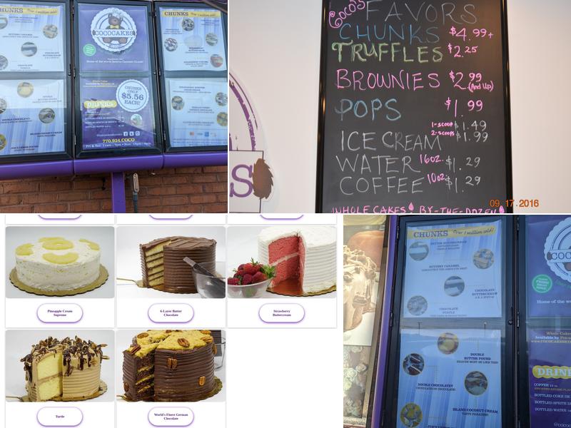 COCOCAKES BY COCO Menu