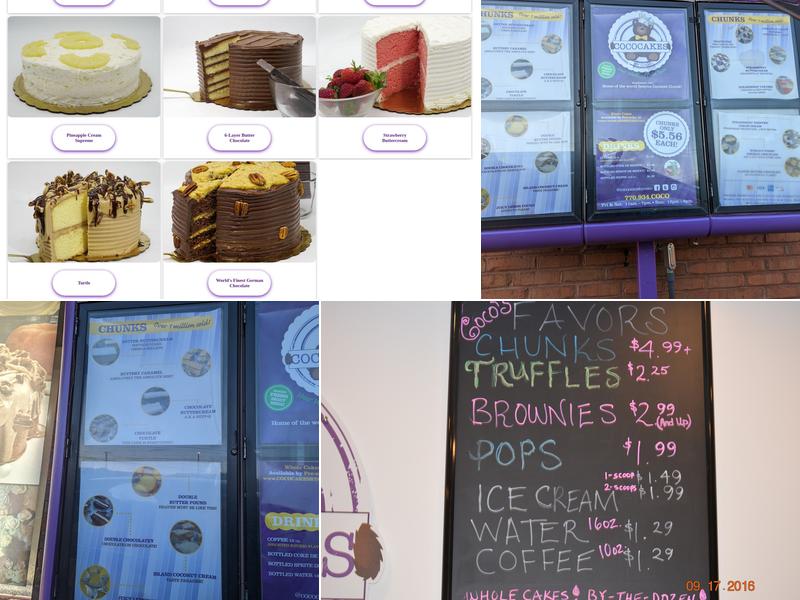 COCOCAKES BY COCO Menu