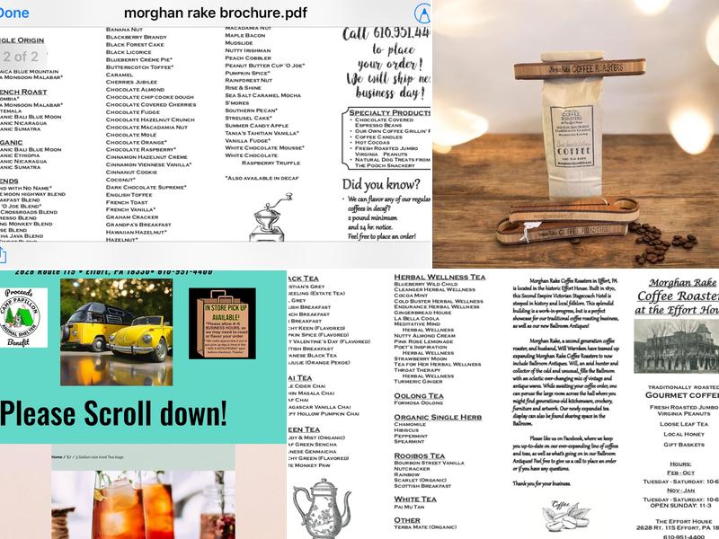 Morghan Rake Coffee Roasters Menu
