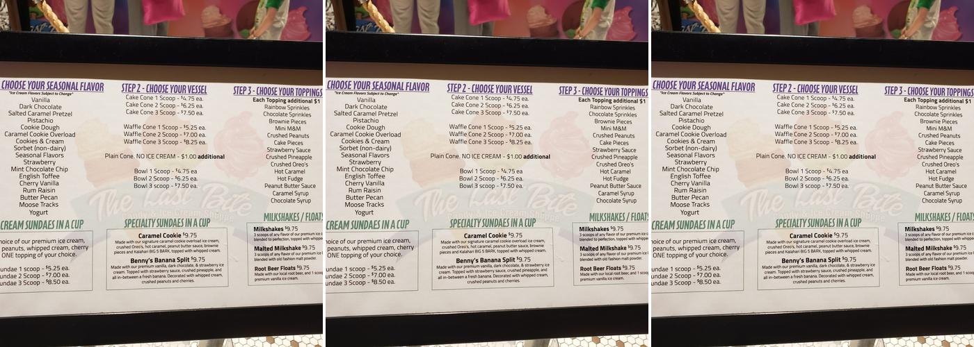The Last Bite Menu