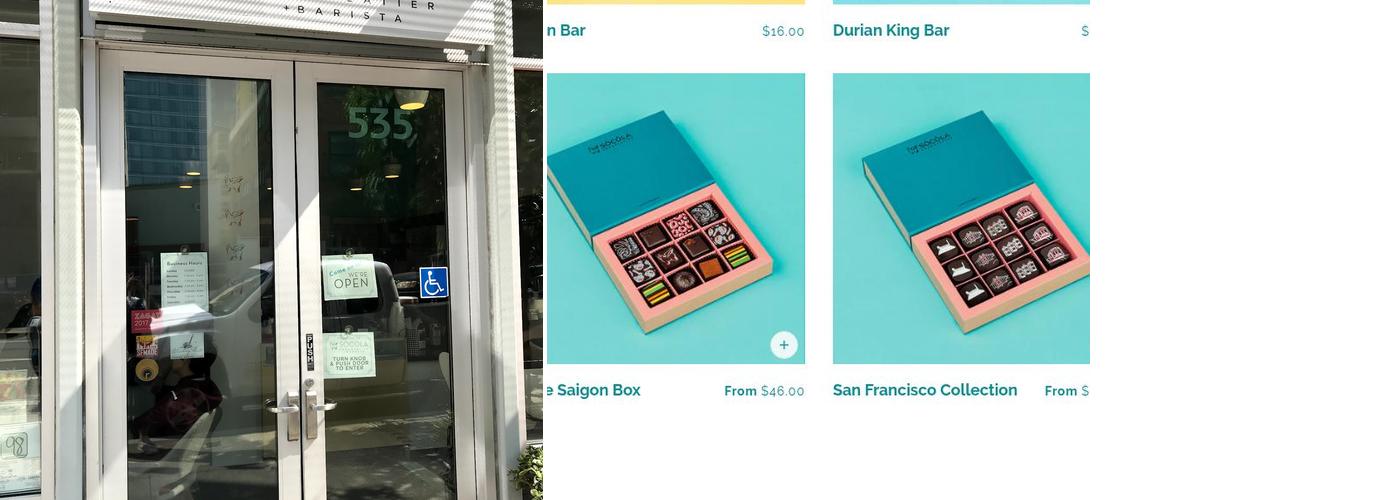 Socola Chocolatier Menu