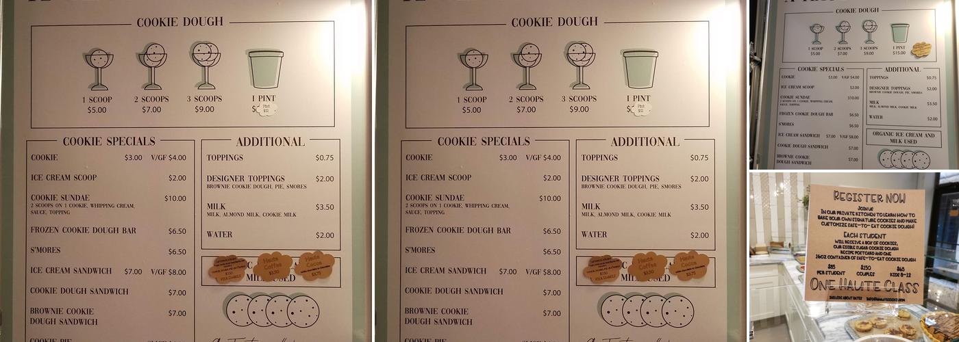 A Haute Cookie Menu