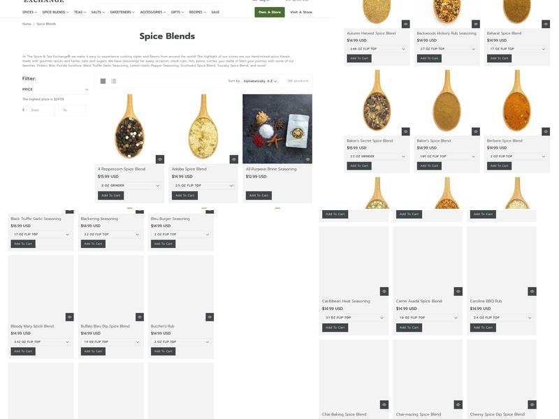 The Spice & Tea Exchange Menu