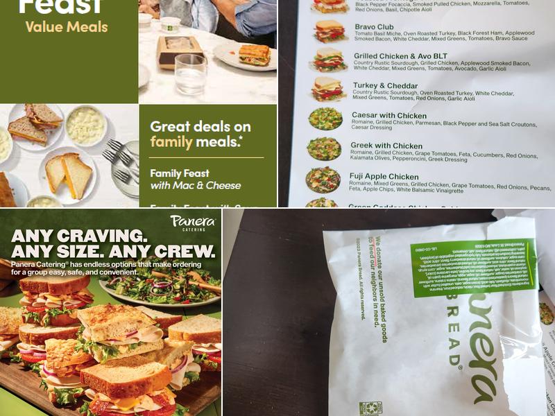 Panera Bread Menu