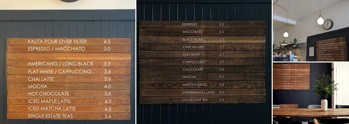 Unorthodox Roasters Menu