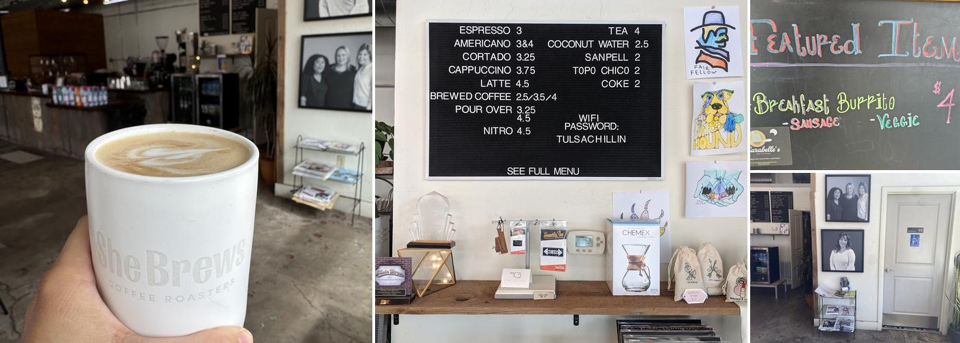 She Brews Coffee Roasters Menu