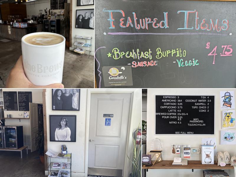 She Brews Coffee Roasters Menu