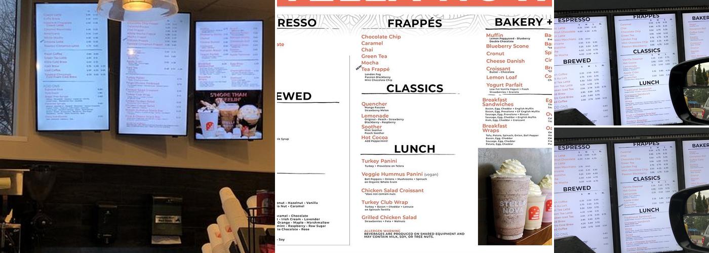 Stella Nova Coffee Menu