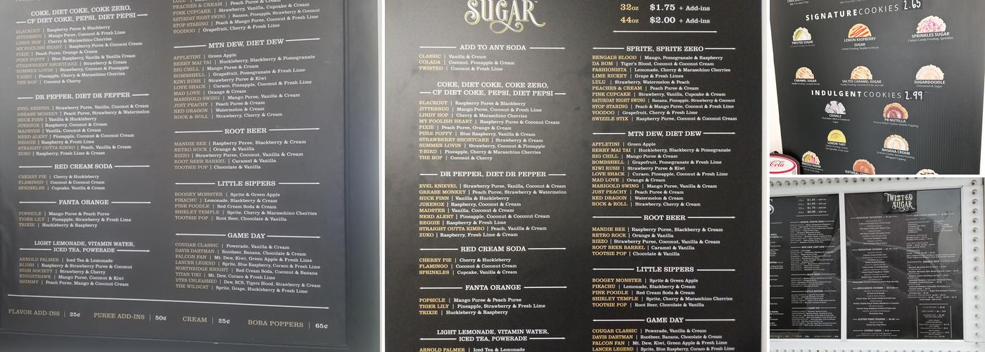 Twisted Sugar Menu