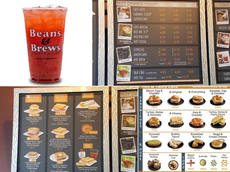 Beans & Brews Coffee House Menu