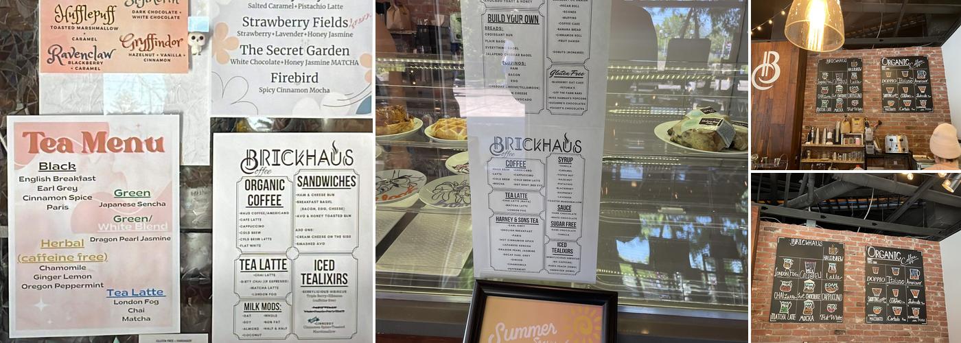 Brickhaus Coffee Menu