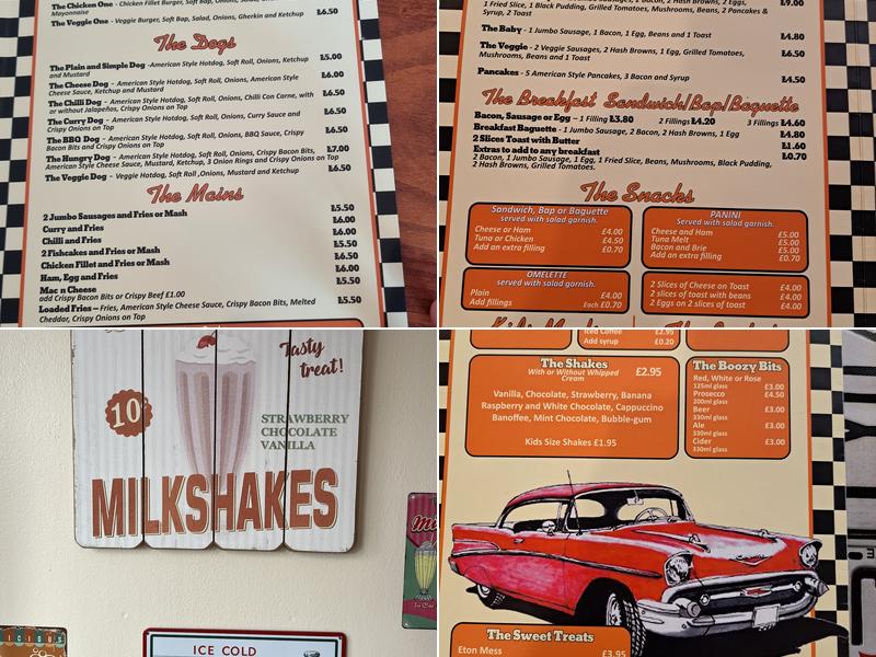 Rita's Diner Menu