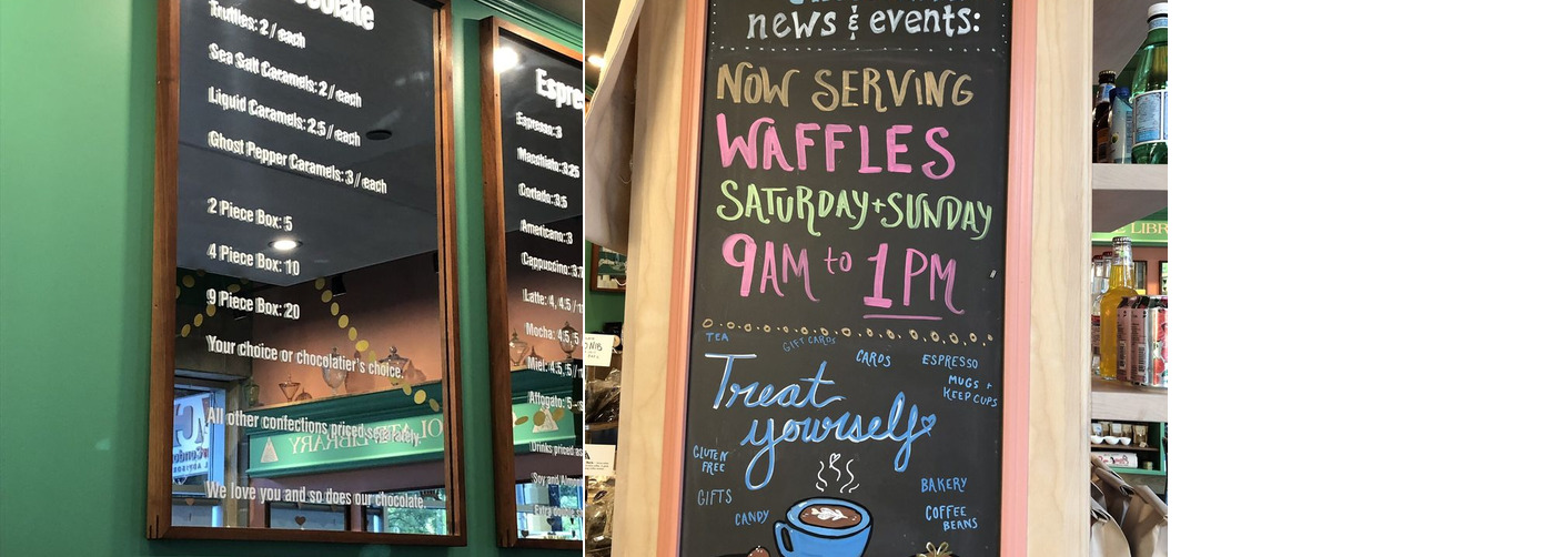 Madison Chocolate Company Menu