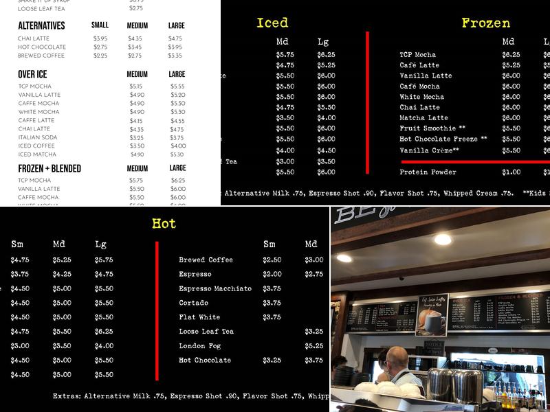 The Coffee Potter Menu