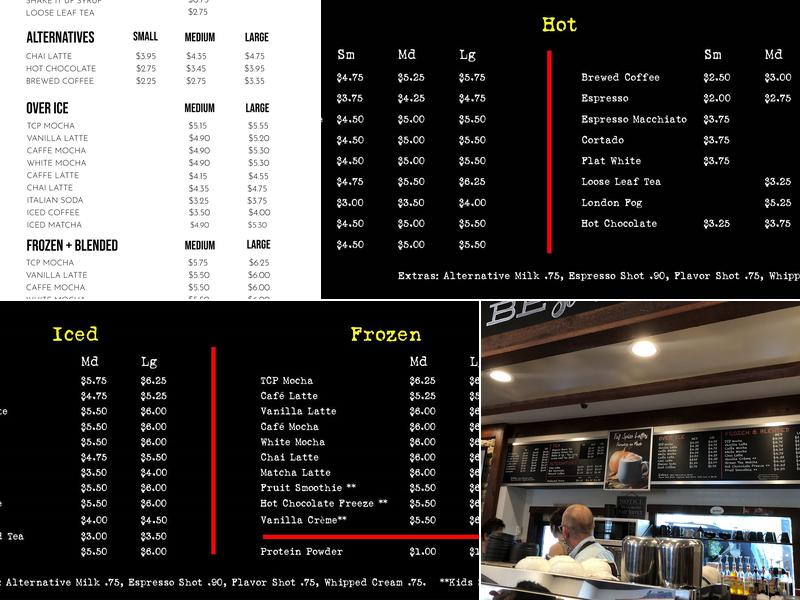 The Coffee Potter Menu