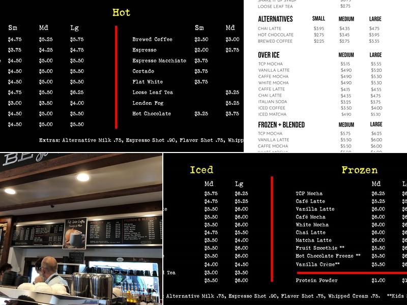 The Coffee Potter Menu