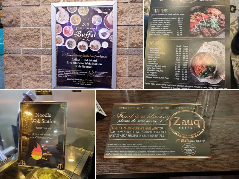 Zauq Buffet Menu