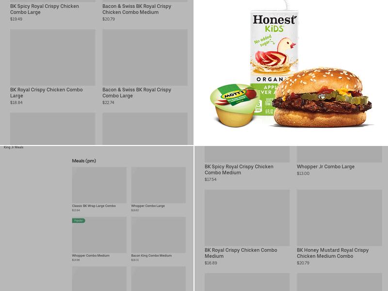 Burger King Menu