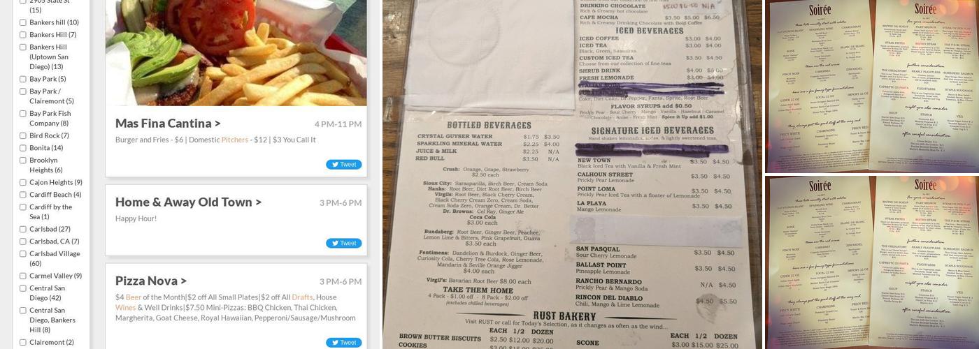 Rust General Store Menu