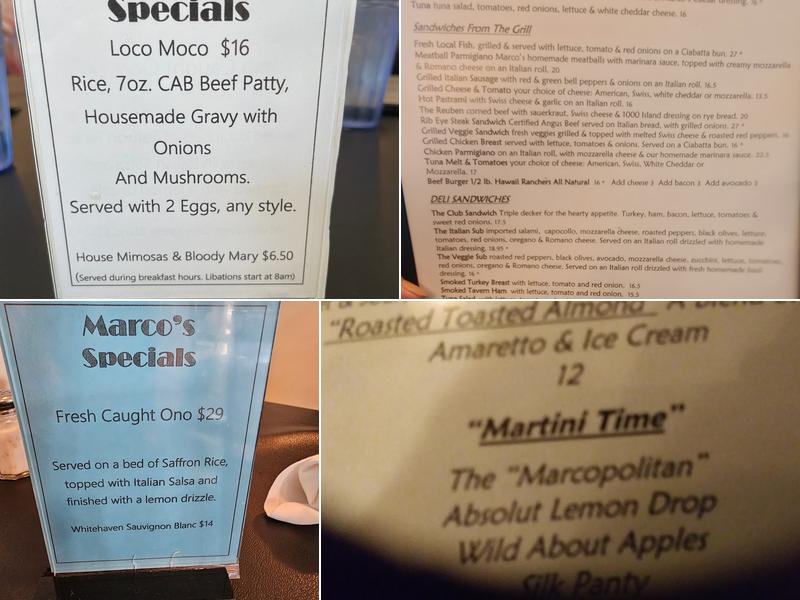 Marco's Grill & Deli Menu