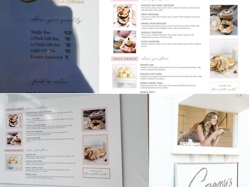 Creamy's by Cayla Jordan Menu
