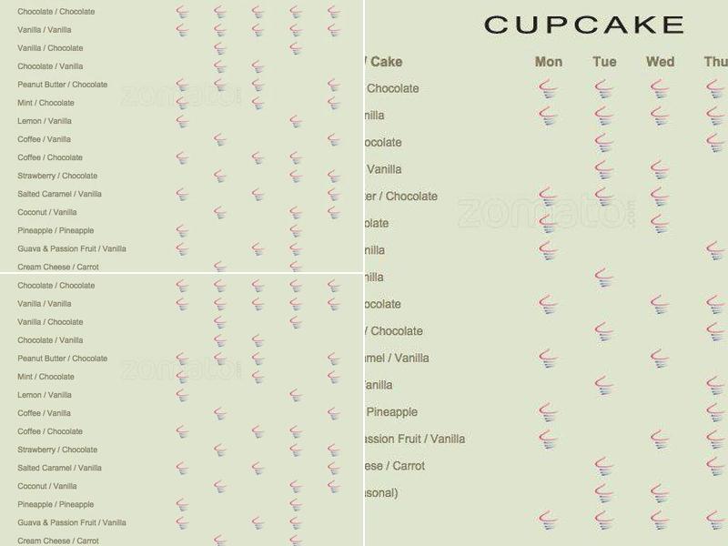 Cupcake Cove Menu