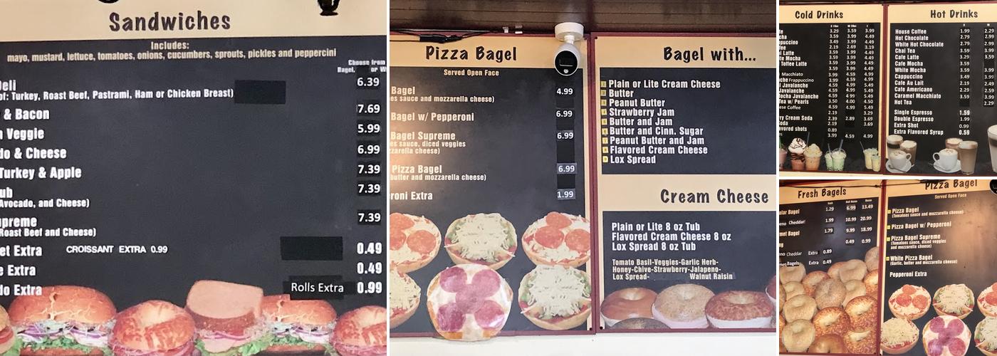 Posh Bagel Menu