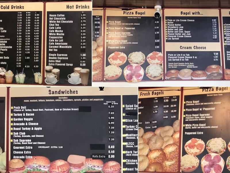 Posh Bagel Menu