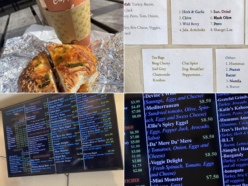 Grateful Bagel Menu