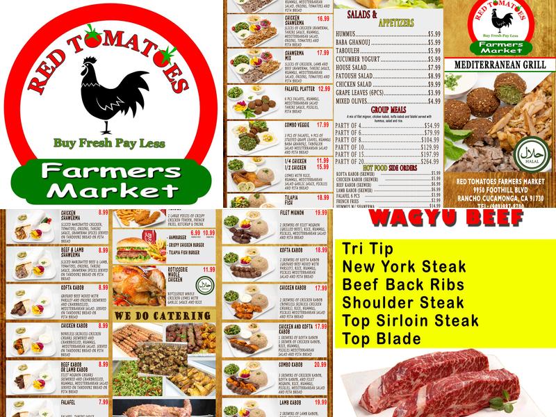 Red Tomatoes Farmers Market Menu