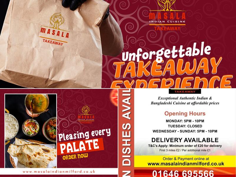 Masala Indian Takeaway Milford Menu