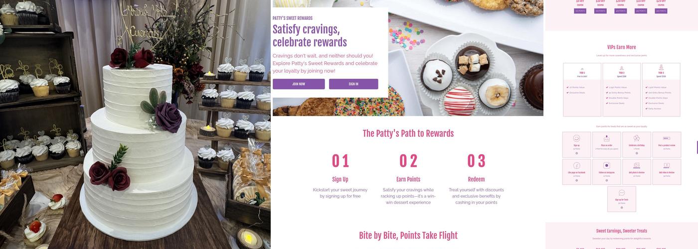 Patty's Cakes and Desserts Menu