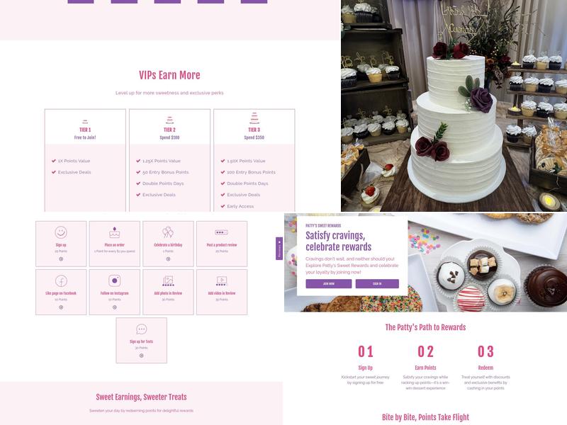 Patty's Cakes and Desserts Menu