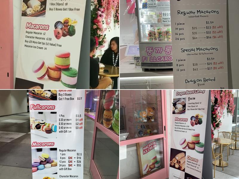 Sweet Box (Macarons, Dragon Beard Candy) Menu